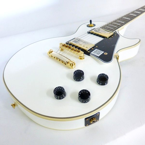 実際に弊社で買取させて頂いた★Epiphone/エピフォン Les Paul Custom Pro/レスポール カスタム プロ Alpine White/アルパインホワイトの画像 4枚目