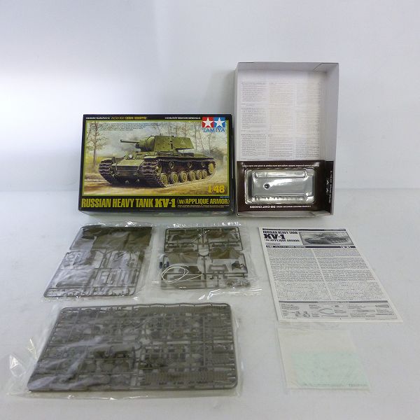 実際に弊社で買取させて頂いた【未組立】TAMIYA/タミヤ 1/48 MMシリーズ T34/76 1941(鋳造砲塔),KV-1(増加装甲型) ソビエト軍 2点セットの画像 2枚目