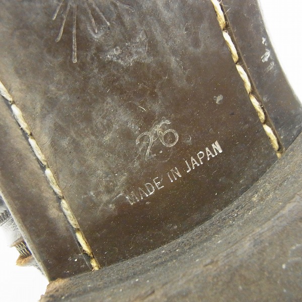 実際に弊社で買取させて頂いたMIHARA YASUHIRO/ミハラヤスヒロ 炙り出しサイドジップシューズ/26の画像 5枚目