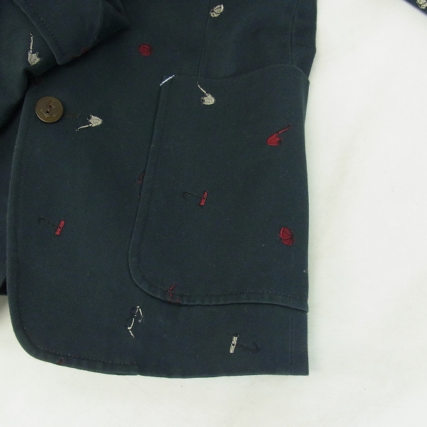 実際に弊社で買取させて頂いたFACTOTUM/ファクトタム 総柄 2Bテーラードジャケット/46の画像 7枚目