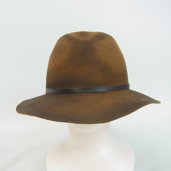 実際に弊社で買取させて頂いたBACKBONE/バックボーン BURNT WIDE BRIM WOOL HAT BB16FW-G14の画像 1枚目