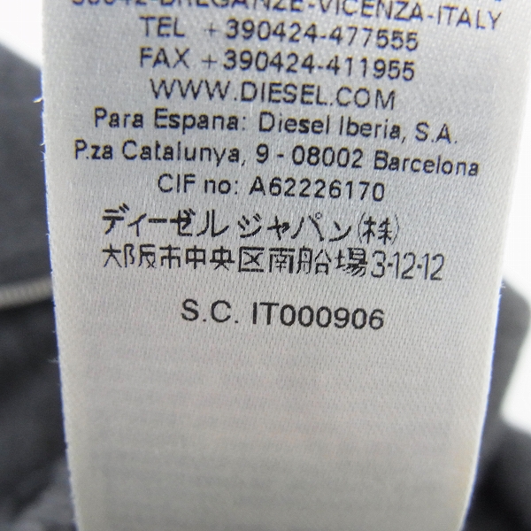 実際に弊社で買取させて頂いたDIESEL BLACK GOLD/ディーゼルブラックゴールド 半袖 長袖 シャツ タートルネック S×3 M×1/4点セットの画像 4枚目