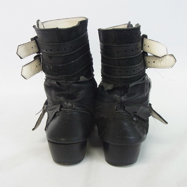 実際に弊社で買取させて頂いたHIROMU TAKAHARA/ヒロムタカハラ ダメージ加工/スタッズ ショートブーツ ブラック/41の画像 1枚目