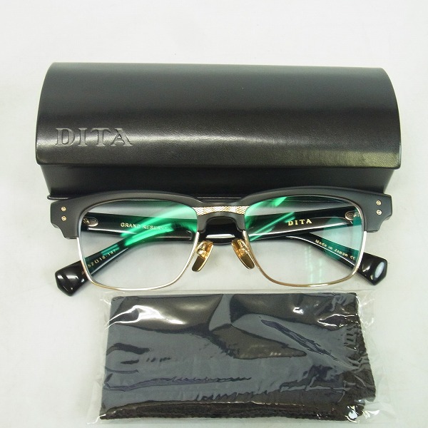 実際に弊社で買取させて頂いたDITA/ディータ GRAND RESERVE TWO メガネフレーム DRX-2061-B-BLK-GLD-52の画像 7枚目