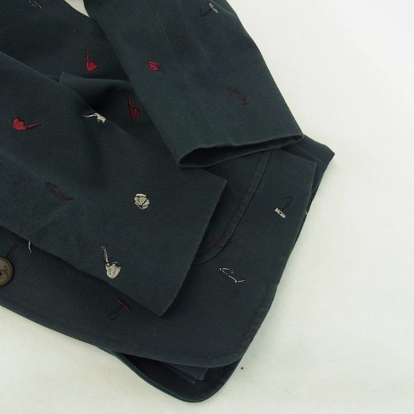 実際に弊社で買取させて頂いたFACTOTUM/ファクトタム 総柄 2Bテーラードジャケット/46の画像 6枚目