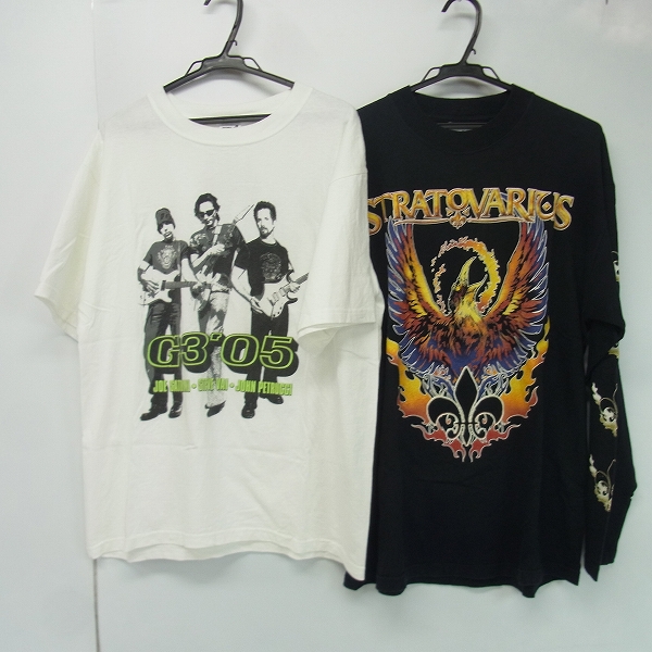 実際に弊社で買取させて頂いたSTRATOVARIUS/Joe Satriani  G3'05 バンドTシャツ/ロンT 計2点セット