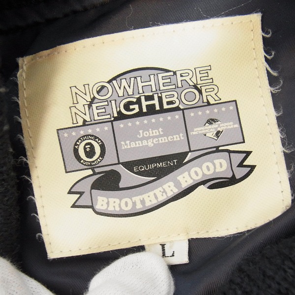 NEIGHBORHOOD×APE/ネイバーフッド×エイプ BROTHERHOOD メルトンスタジャン/Lの買取実績 - ブランド買取専門店リアクロ