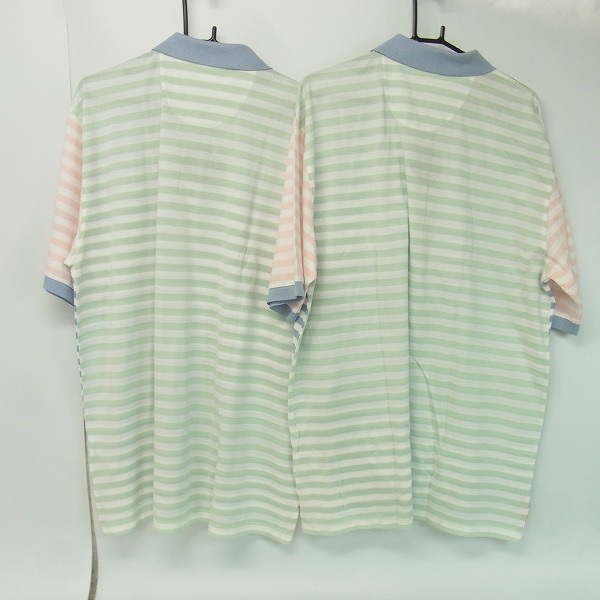 実際に弊社で買取させて頂いた【未使用】Brooks Brothers/ブルックスブラザーズ 半袖 ポロシャツ マルチカラー ボーダー/XXL 2点セットの画像 1枚目