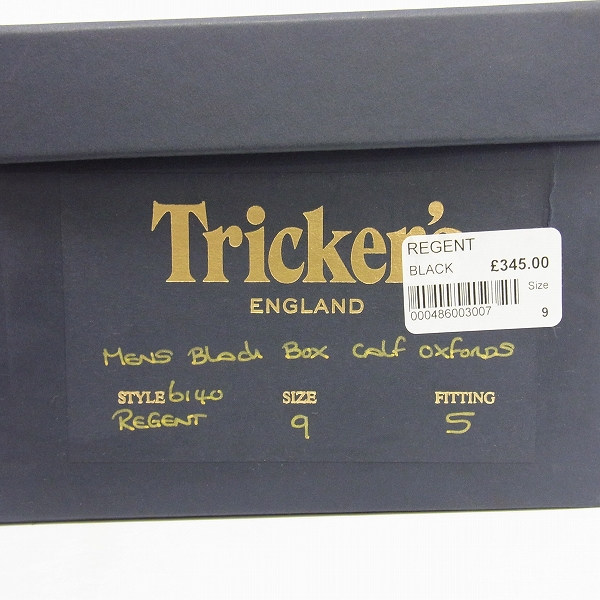 実際に弊社で買取させて頂いたTricker's/トリッカーズ M6140/REGENTストレートチップ キャップトゥーレザーシューズ/9の画像 7枚目