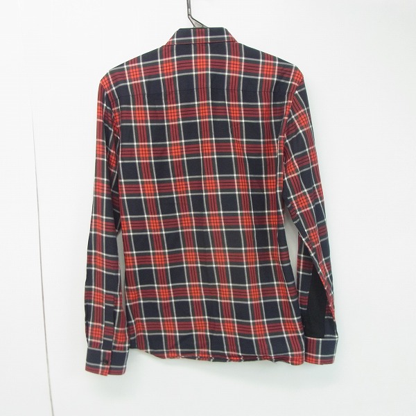 実際に弊社で買取させて頂いたGIVENCHY/ジバンシー クロスパネルチェックコットン長袖シャツ/38の画像 1枚目