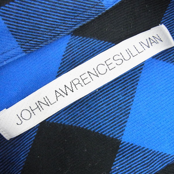 実際に弊社で買取させて頂いたJOHN LAWRENCE SULLIVAN/ジョンローレンスサリバン ブロックチェック柄 半袖シャツ/36の画像 2枚目