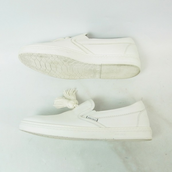 実際に弊社で買取させて頂いたJIMMY CHOO/ジミーチュウ GRIFFIN タッセルスリッポン/レザースニーカー 43の画像 3枚目