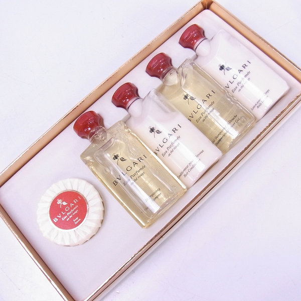 実際に弊社で買取させて頂いたBVLGARI/ブルガリ アメニティセット ジェル/石けん/コンディショナー
