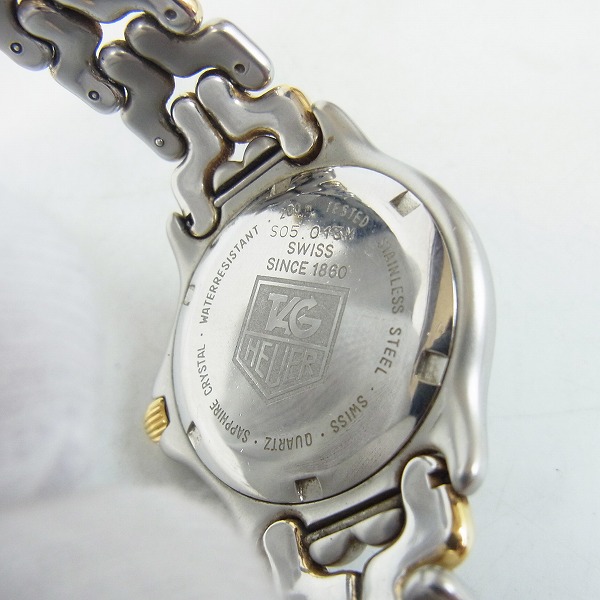 実際に弊社で買取させて頂いたTAG HEUER/タグホイヤー セルシリーズ プロフェッショナル コンビ ボーイズ クオーツ 腕時計/S05.013M【動作未確認】の画像 3枚目