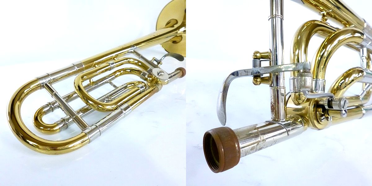 実際に弊社で買取させて頂いた★【動作確認済み】VINCENT BACH/バック Stradivarius Model 36B 中細管テナーバストロンボーン GL マウスピース付きの画像 5枚目