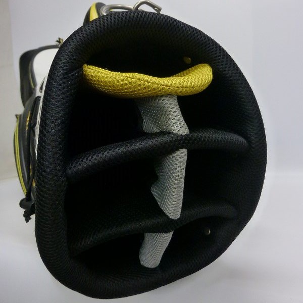実際に弊社で買取させて頂いた★Callaway/キャロウェイ キャディバッグ WARBIRD 2016年モデル 9型 ホワイト/イエローの画像 2枚目