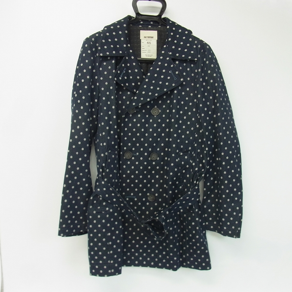 実際に弊社で買取させて頂いたFACTOTUM/ファクトタム ドット柄 コットン ダブルジャケット/トレンチコート/46