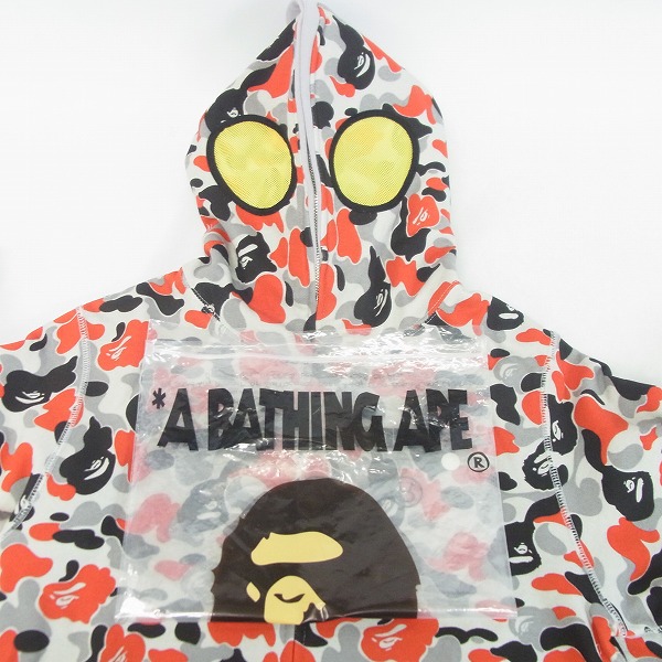 実際に弊社で買取させて頂いた【未使用】A BATHING APE×ULTRAMAN/エイプ×ウルトラマン 猿カモ ジップアップパーカー/Lの画像 7枚目