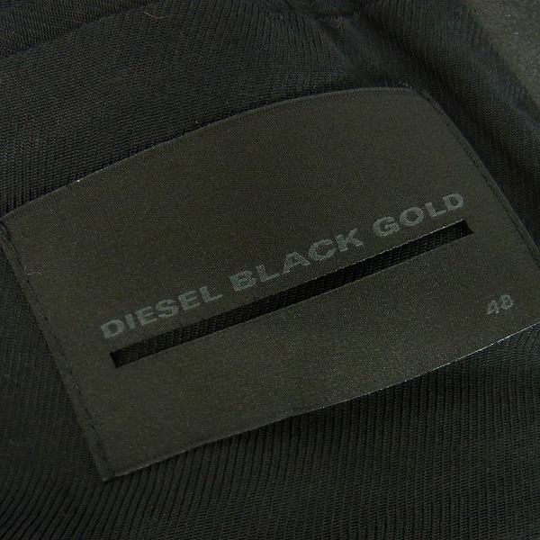 実際に弊社で買取させて頂いたDIESEL BLACK GOLD/ディーゼルブラックゴールド ラムレザー切替 テーラードジャケット/40の画像 2枚目