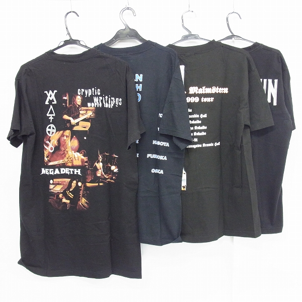 実際に弊社で買取させて頂いたMEGADETH/BON JOVI/レッドツェッペリンなど バンドTシャツ 計4点セットの画像 1枚目