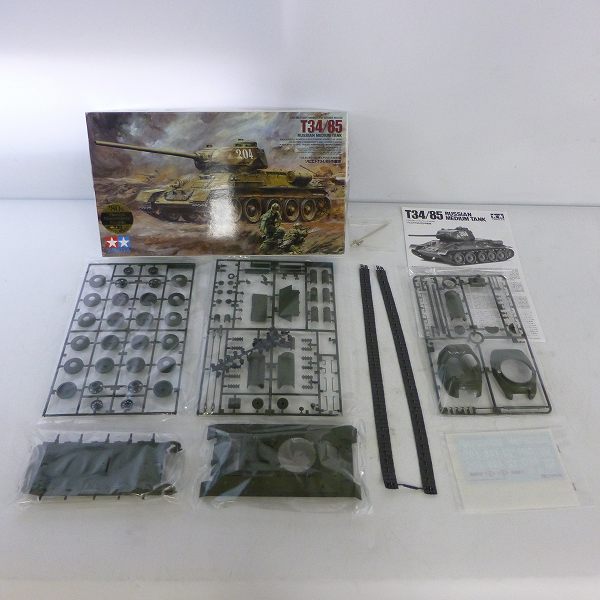 実際に弊社で買取させて頂いた【未組立】TAMIYA/タミヤ 1/35 MMシリーズ T-34/76 1943年型,T-34/85中戦車 ソビエト軍 2点セットの画像 2枚目