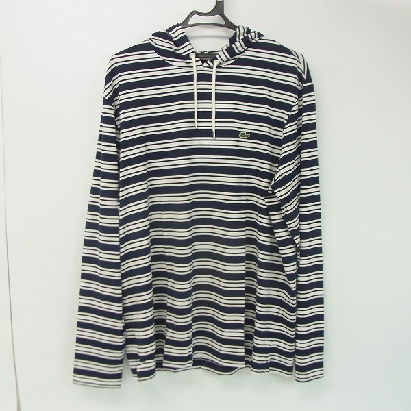 実際に弊社で買取させて頂いた【未使用】LACOSTE/ラコステ パーカー ボーダー XXL