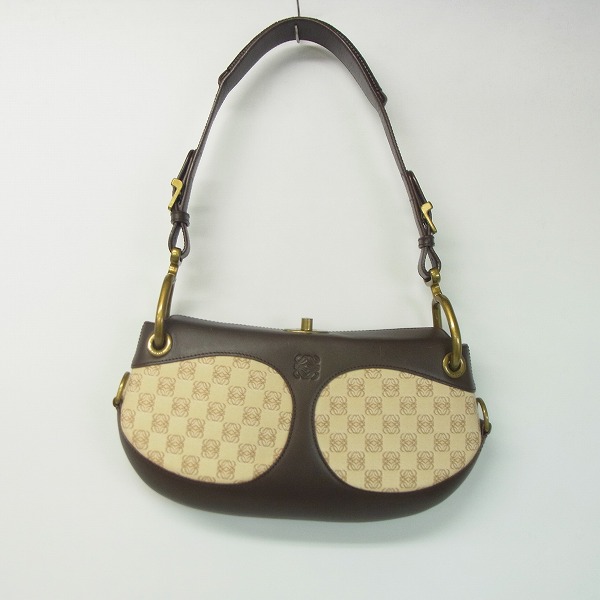 実際に弊社で買取させて頂いたLOEWE/ロエベ ロゴ/総柄 ハンド/ショルダーバッグ ブラウン系