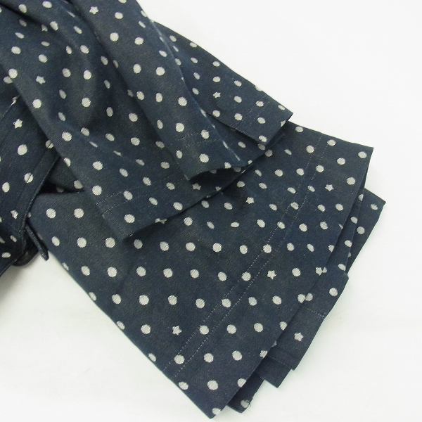 実際に弊社で買取させて頂いたFACTOTUM/ファクトタム ドット柄 コットン ダブルジャケット/トレンチコート/46の画像 5枚目