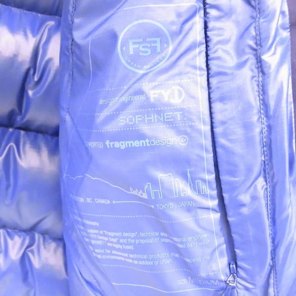 実際に弊社で買取させて頂いたSOPHNET.×fragment design/ソフネット×フラグメントデザイン×FSF ダウンベスト/ジャケット SOPH-123067/Mの画像 2枚目