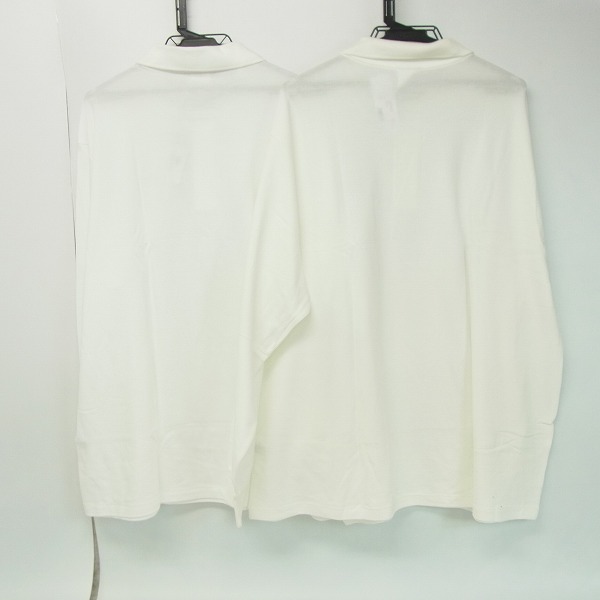 実際に弊社で買取させて頂いたLACOSTE/ラコステ ポロシャツ 長袖 ホワイト XXL 2点セットの画像 1枚目