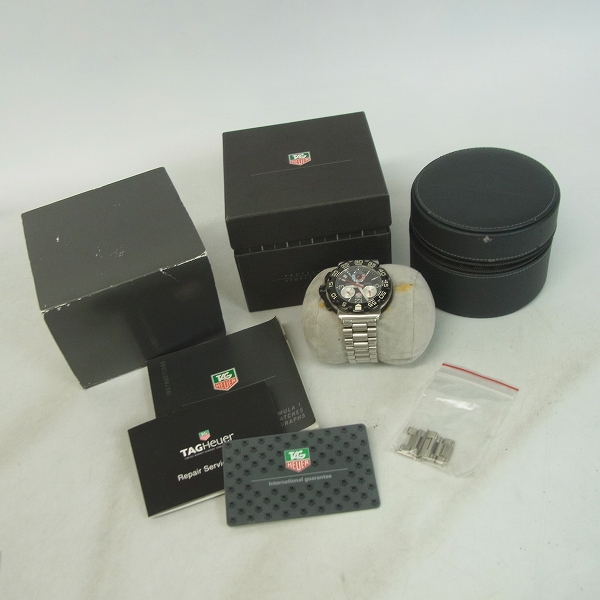 実際に弊社で買取させて頂いたTAG HEUER/タグホイヤー Formula 1/フォーミュラ1 クロノグラフ 腕時計 CAC1110-0【動作未確認】の画像 6枚目