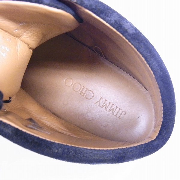 実際に弊社で買取させて頂いたJIMMY CHOO/ジミーチュウ ヌバック ハイカットスニーカー 42の画像 4枚目