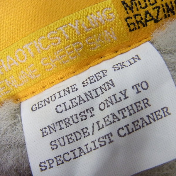 実際に弊社で買取させて頂いたgood enough/グッドイナフ シープスキン ムートンコート/Lの画像 4枚目