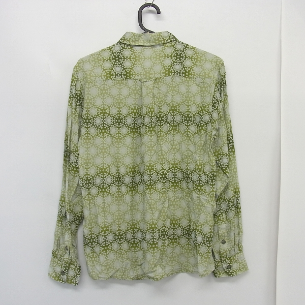 実際に弊社で買取させて頂いたCRIMIE/クライミー 総柄 オープンカラー 長袖 レーヨン シャツ/アロハ Sの画像 1枚目