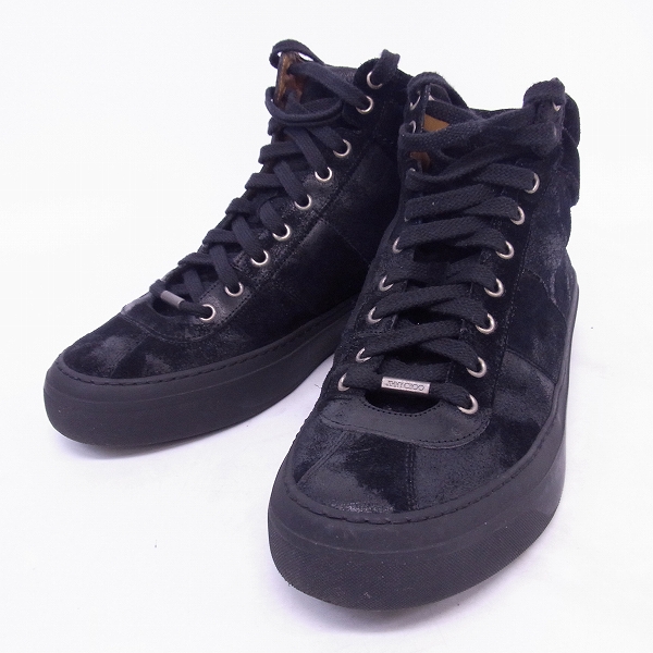 実際に弊社で買取させて頂いたJIMMY CHOO/ジミーチュウ ヌバック ハイカットスニーカー 42