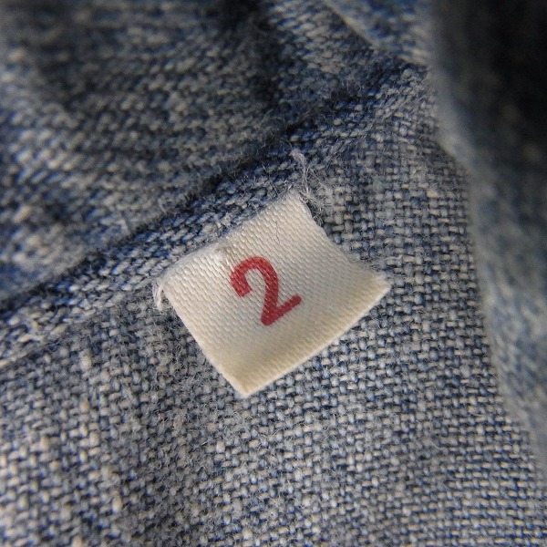 実際に弊社で買取させて頂いたBLUE BLUE/ブルーブルー ダメージ加工 デニム ウエスタンジャケット/2の画像 3枚目