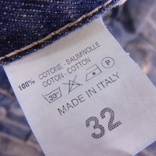 実際に弊社で買取させて頂いたNeil Barrett/ニールバレット ダメージ加工 ハーフデニムパンツ/32の画像 4枚目
