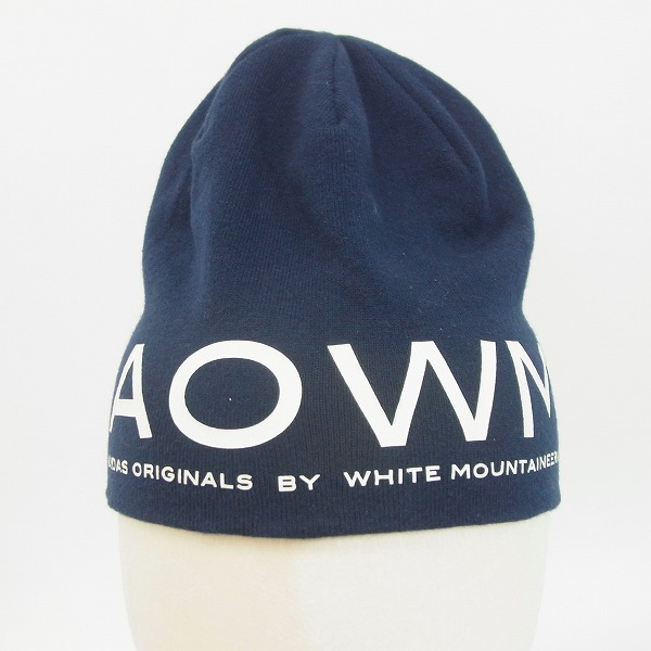 実際に弊社で買取させて頂いたadidas By White Mountaineering/アディダス ロゴプリント ビーニー ネイビーの画像 1枚目