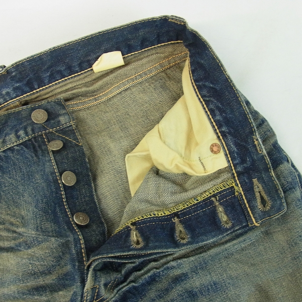 実際に弊社で買取させて頂いたSUGAR CANE/シュガーケーン マシーンウォッシュ デニムパンツ/ジーンズ ｗ34の画像 5枚目