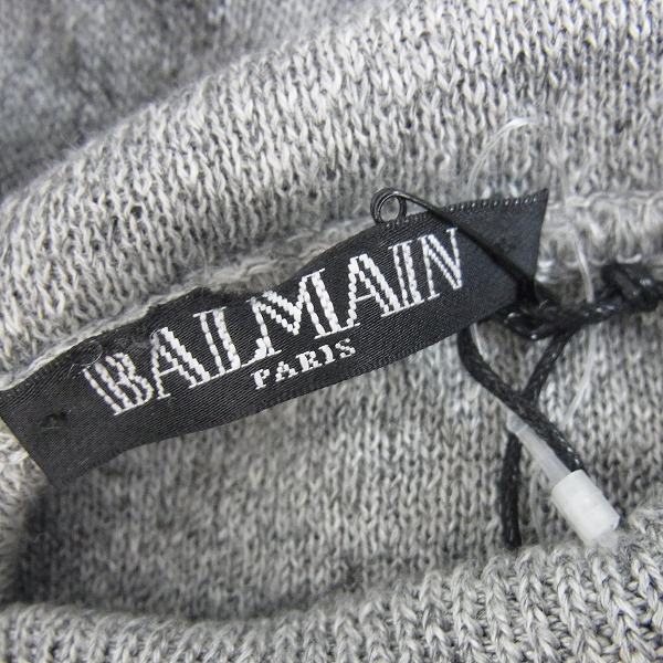 実際に弊社で買取させて頂いた【未使用】BALMAIN/バルマン PULL A CAPUCHE パーカー 61M670D387/Sの画像 2枚目