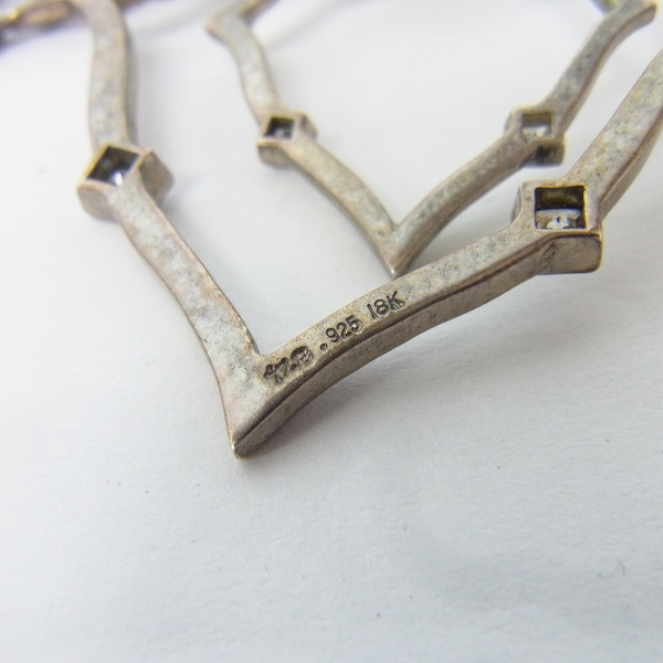 実際に弊社で買取させて頂いた【証明書】Loree Rodkin/ローリーロドキン スカルモチーフペンダント/ネックレスチェーン K18×SV925 2点セットの画像 6枚目