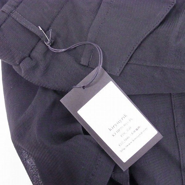実際に弊社で買取させて頂いた【未使用】kiryuyrik/キリュウキリュウ インナー付きショートカーゴパンツ ブラック Sの画像 4枚目