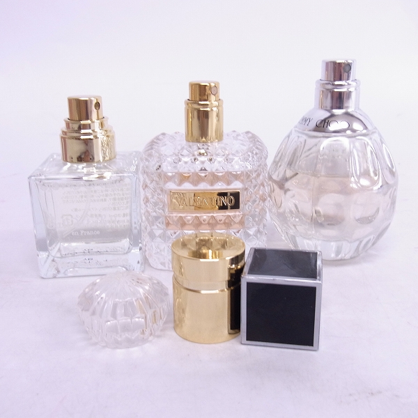 実際に弊社で買取させて頂いたJIMMY CHOO/BVLGARI/VALENTINO等 オードトワレ/パルファム 香水 6点セットの画像 1枚目