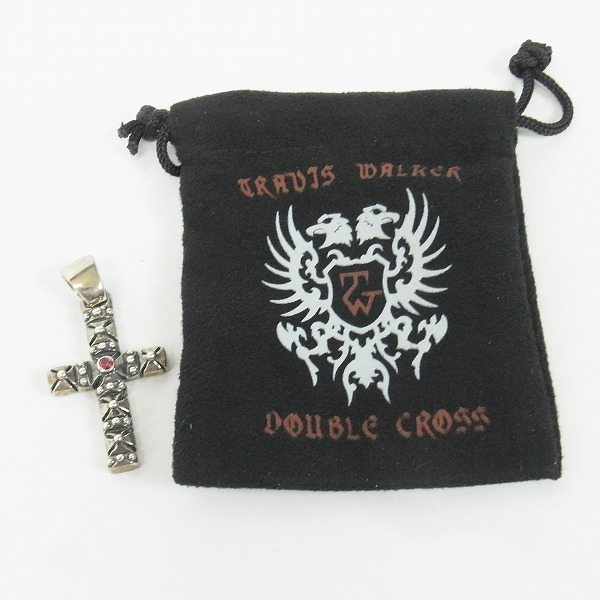 実際に弊社で買取させて頂いたTRAVIS WALKER/トラヴィスワーカー クロスモチーフ ルビー ネックレストップの画像 6枚目