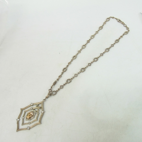 実際に弊社で買取させて頂いた【証明書】Loree Rodkin/ローリーロドキン スカルモチーフペンダント/ネックレスチェーン K18×SV925 2点セットの画像 7枚目