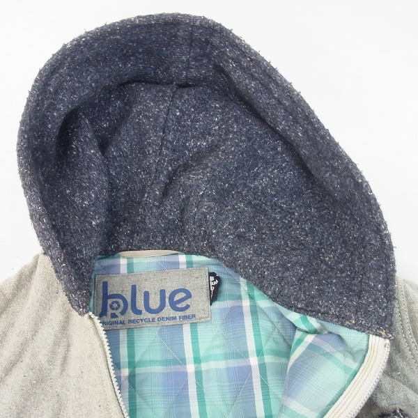 実際に弊社で買取させて頂いたBLUE BLUE/ブルーブルー original recycle denim fiber ジップアップパーカー S/M 2点セットの画像 5枚目