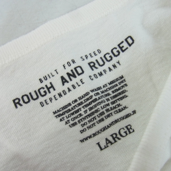 実際に弊社で買取させて頂いたROUGH AND RUGGED/ラフアンドラゲッド プリント 半袖Tシャツ/Lの画像 2枚目