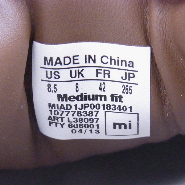 実際に弊社で買取させて頂いたadidas/アディダス AS9000 スエード レザー ローカットスニーカー L38097/26.5の画像 5枚目