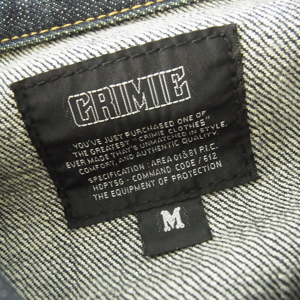 実際に弊社で買取させて頂いたCRIMIE/クライミー デニム ジャケット インディゴ Mの画像 2枚目