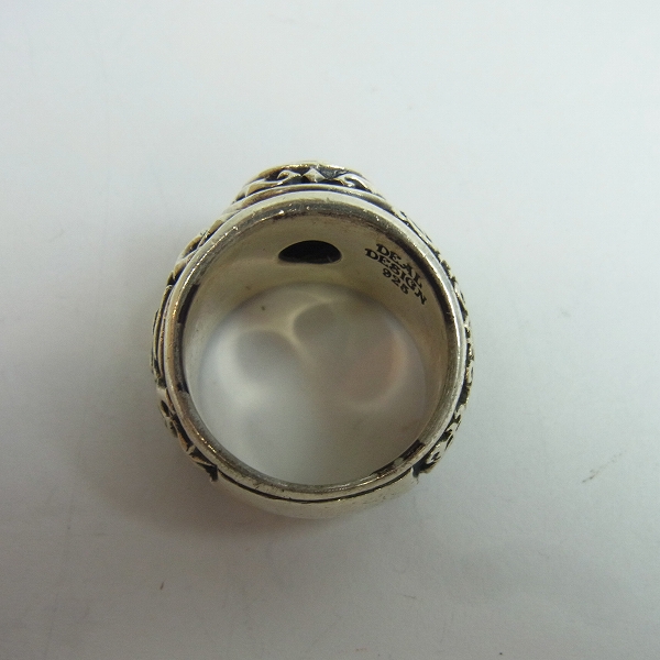 実際に弊社で買取させて頂いたDEAL DESIGN/ディールデザイン オニキス カレッジリング 19号 の画像 4枚目